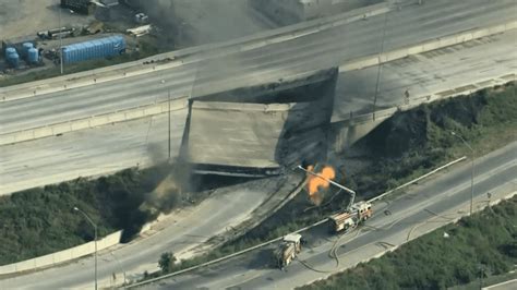 Fire under I-95 in Philadelphia causes section to collapse, closing interstate in both directions